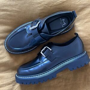 Black chunky loafers, Marc Fisher